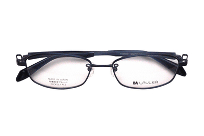 【レンズ付メガネ】LAULEA ラウレア byアミパリ　LA 4036-BL ブルー【ウエリントン系】【βチタン】【黒】【日本製眼鏡】