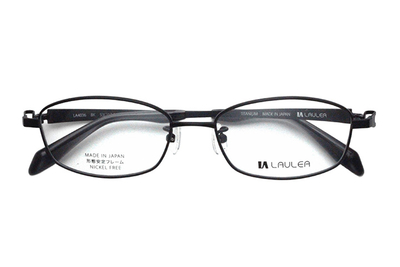 【レンズ付メガネ】LAULEA ラウレア byアミパリ　LA 4036-BK ブラック【ウエリントン系】【βチタン】【黒】【日本製眼鏡】