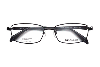 【レンズ付メガネ】LAULEA ラウレア byアミパリ　LA 4037-BK ブラック【ウエリントン系】【βチタン】【黒】【日本製眼鏡】