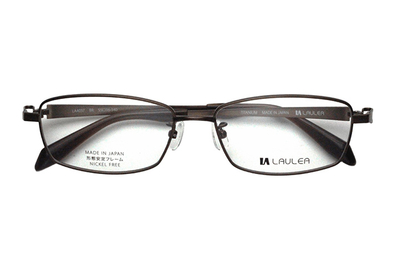 【レンズ付メガネ】LAULEA ラウレア byアミパリ　LA 4037-BR ブラウン【ウエリントン系】【βチタン】【茶】【日本製眼鏡】