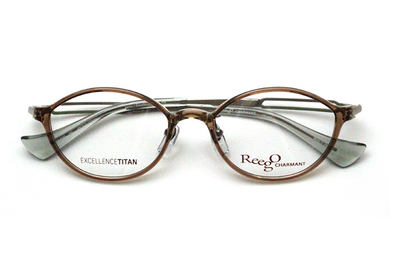 【フレーム単品メガネ】　シャルマン　Reego リーゴXW 4075-BR ブラウン【ボストン系】【チタン】【エクセレンスチタン】【日本製眼鏡】リーディンググラス