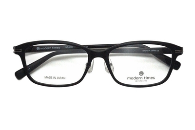 【レンズ付メガネ】ModernTimes MT 8028-5 ブラックマット【ウエリントン系】【トロガミド樹脂】【耐衝撃性】【耐油性】【超軽量】【日本製眼鏡】