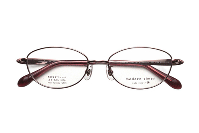 【レンズ付メガネ】ModernTimes MT 1196-1 ピンク【ウエリントン系】【&beta;チタン素材】【安心の完全ノンニッケル仕様】【日本製眼鏡】