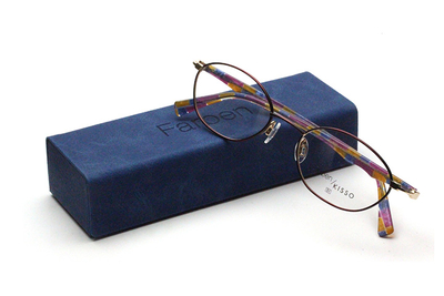 【フレーム単品メガネ】 Farben ファルベン　F7005-KISSO2 ワイン系【ウエリンントン系】【チタン】【アセテート】【メーカー3年保証付き】【マルコポーロ後継ブランド】【日本製眼鏡】