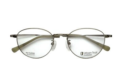【フレーム単品メガネ】　シャルマン　Urban Trail アーバントレイル　UT 24827-KH カーキ【ボストン系】【弾性チタン合金】【軽量】【機能性フレーム】【日本製眼鏡】