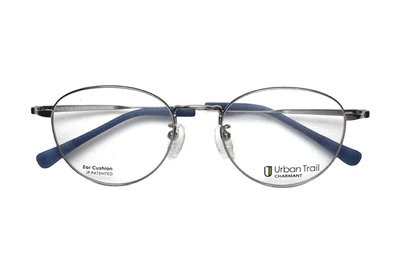 【フレーム単品メガネ】　シャルマン　Urban Trail アーバントレイル　UT 24827-BG ブルーグリーン 【ボストン系】【弾性チタン合金】【軽量】【機能性フレーム】【日本製眼鏡】