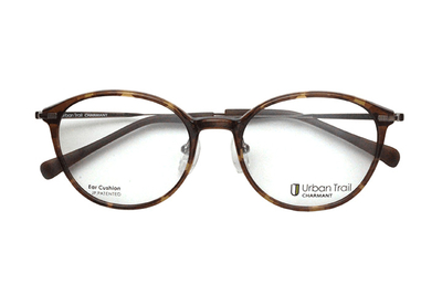 【フレーム単品メガネ】　シャルマン　Urban Trail アーバントレイル　UT 27415-DB デミブラウン【ボストン系】【ナイロン系樹脂】【チタン】【軽量】【機能性フレーム】【日本製眼鏡】