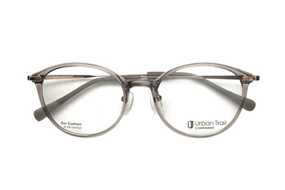【フレーム単品メガネ】　シャルマン　Urban Trail アーバントレイル　UT 27415-GR グレー【ボストン系】【ナイロン系樹脂】【チタン】【軽量フレーム】【機能性フレーム】【日本製眼鏡】