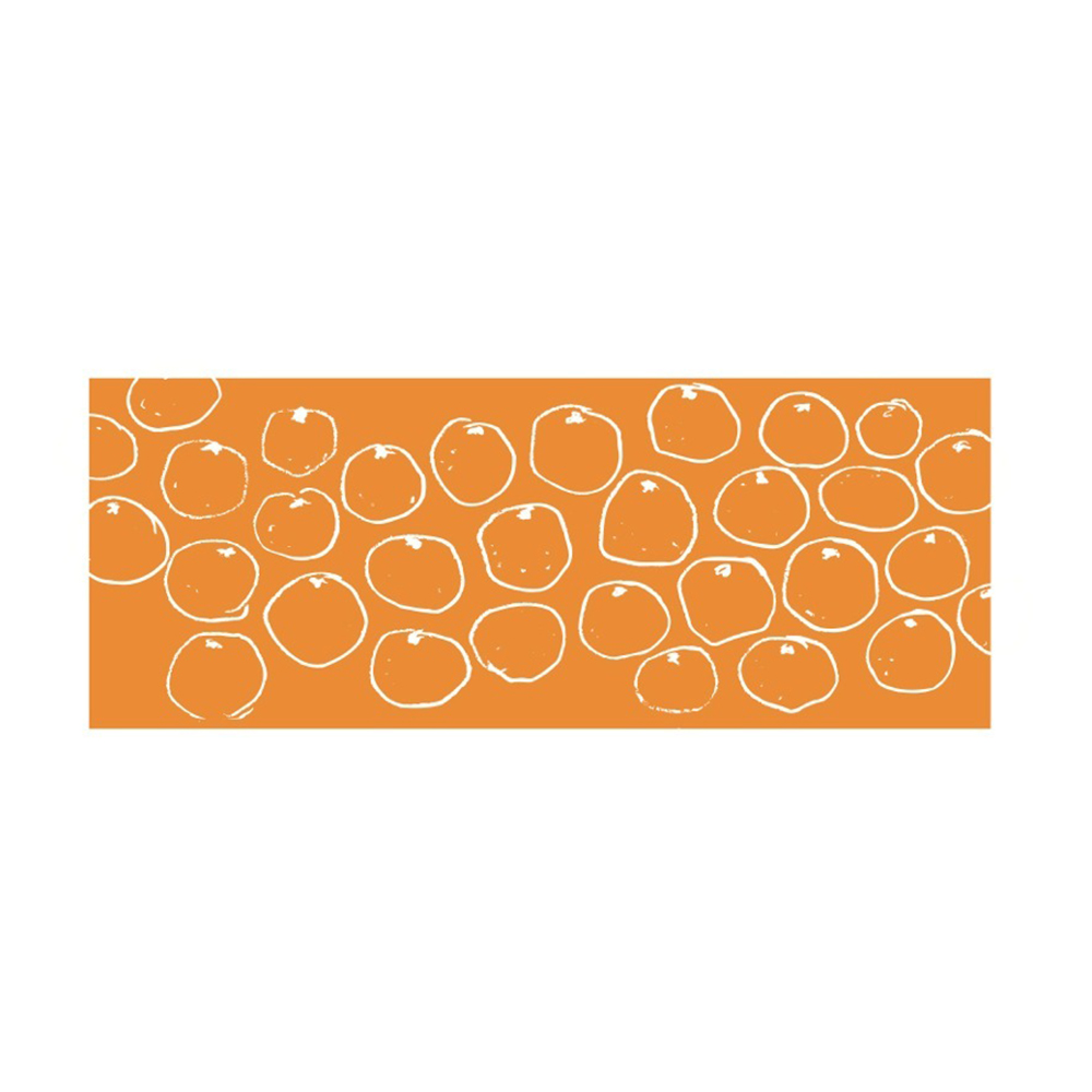 土佐手拭い 単色白地 みかん | 美馬美味 MIMAUMA