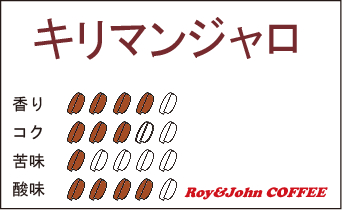 キリマンジャロ＜250g＞豆のままですので、ご希望の挽き方を備考欄に記入願います