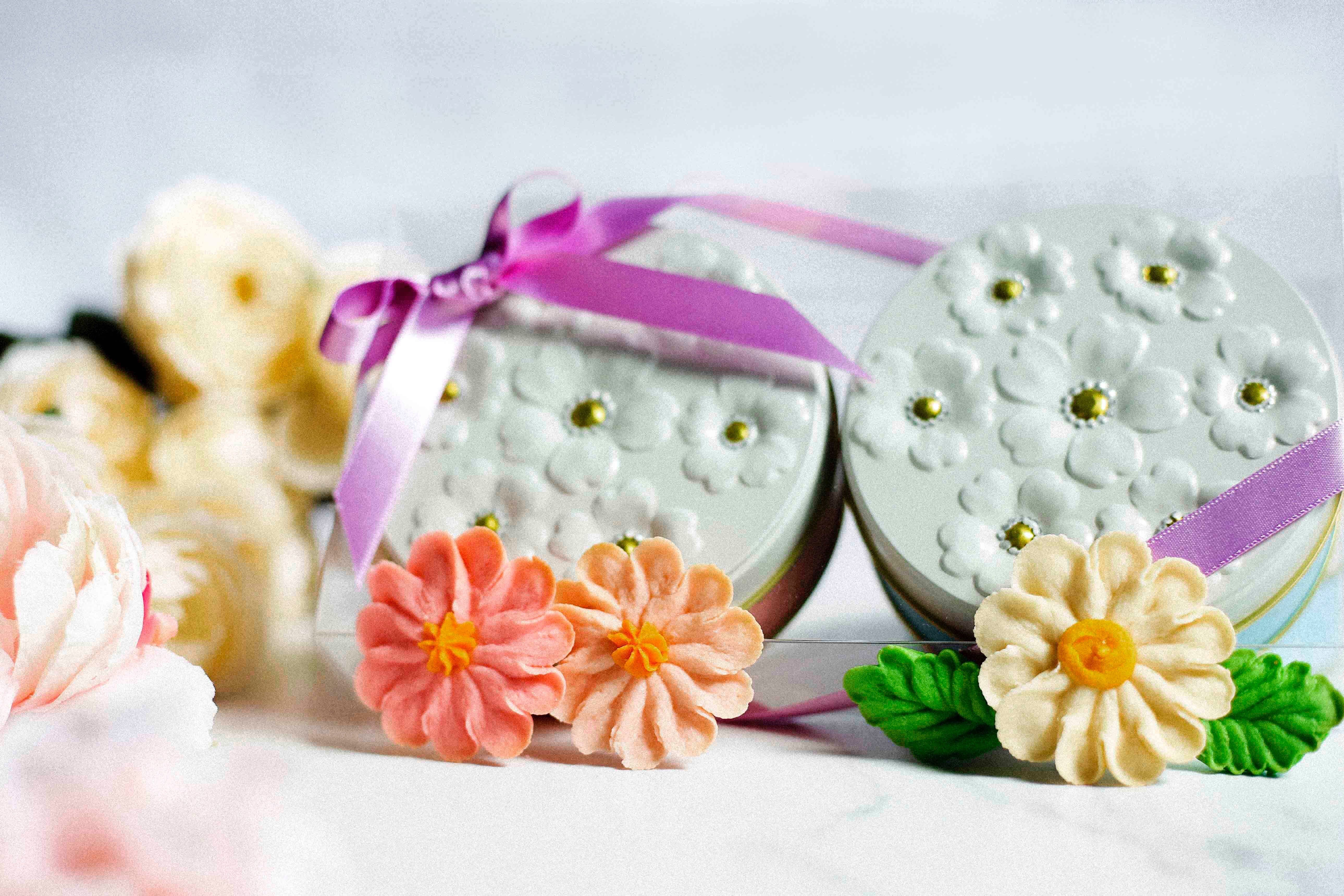 お花のぼうろ2缶セット‐コスモス＆マーガレット‐【ギフト送料一律