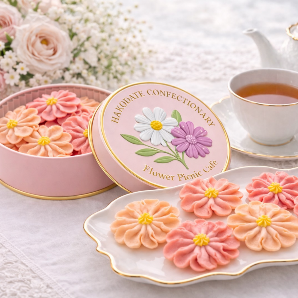 お花のぼうろ2缶セット‐コスモス＆マーガレット‐【ギフト送料一律
