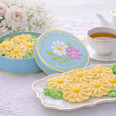 お花のぼうろ2缶セット‐コスモス＆マーガレット‐【ギフト送料一律