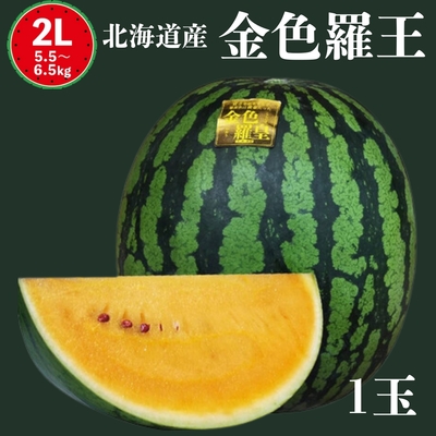 金色羅王（こんじきらおう）黄色いスイカ1玉5.5kg