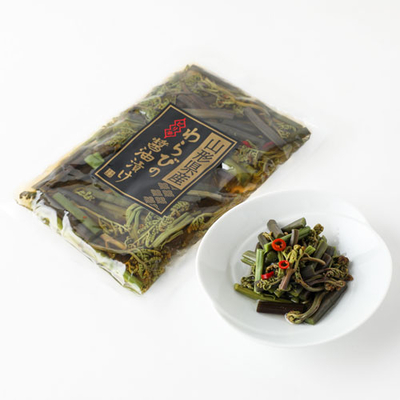 永成食品 山形県産わらびの醤油漬け ピリ辛 250g | 庄内なんでも屋