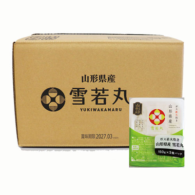 山形県産雪若丸パックごはん　1箱(150g&times;3P&times;12)