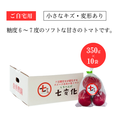 ［小さなキズ・変形あり］350g&times;10袋セット🍅糖度6~7度「七変化」