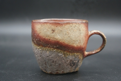 川端　文男 作　備前　自然練込盃（マグカップ）