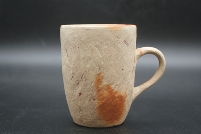 川端　文男 作　備前　自然練込盃（マグカップ）