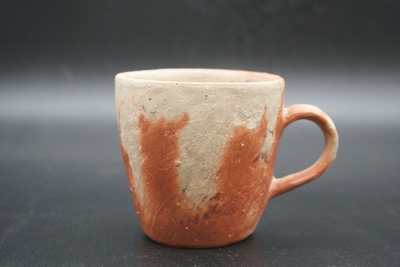川端　文男 作　備前　自然練込盃（マグカップ）