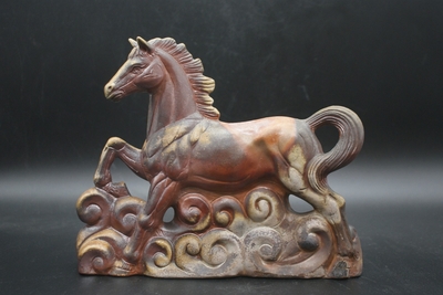 松井　浩之 作　備前　干支置物　午