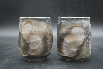 宮尾　昌宏 作　備前　湯呑揃（窯変）