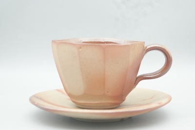 伊勢﨑　競 作　備前　面取コーヒーC/Sセット
