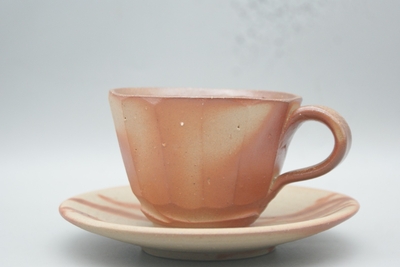 伊勢﨑　競 作　備前　面取コーヒーC/Sセット