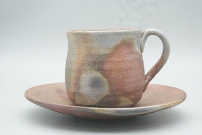 柴岡　守 作　備前　コーヒーC/Sセット