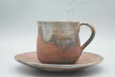 柴岡　守 作　備前　コーヒーC/Sセット