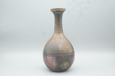 柴岡　信義 作　備前　鶴首花入
