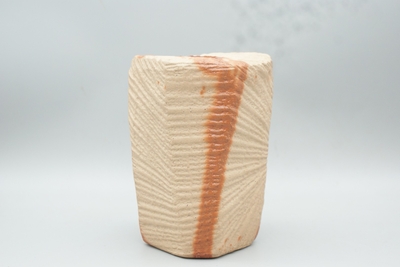 窯元 小西陶古 作　備前　緋襷花入