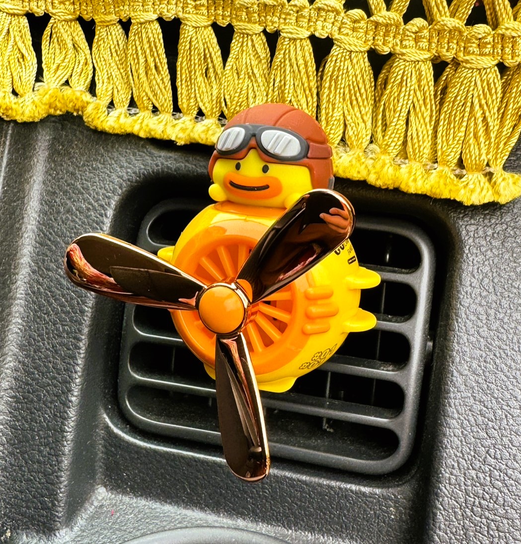 プロペラマスコット イエロー 芳香剤付】エアコンの吹き出し口に装着