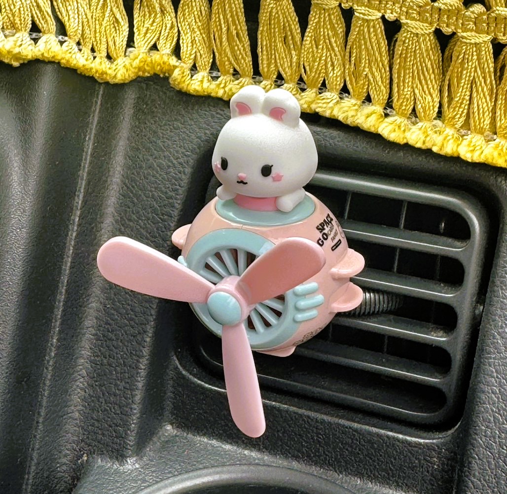 プロペラマスコット ウサギちゃん 芳香剤付】エアコンの吹き出し口に 