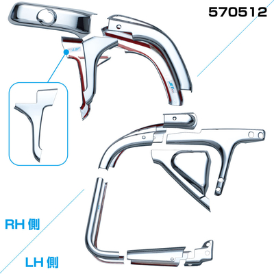 【メッキ外装５点セット】07スーパーグレート標準キャブ用