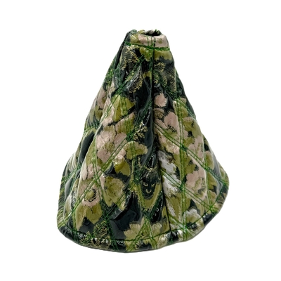 業界初！【ビニール付き金華山ダブルステッチシフトブーツカバー　20ｃｍ】（花かごグリーン）