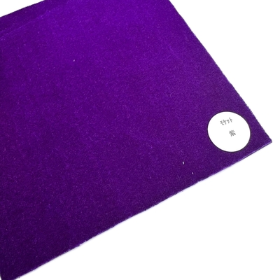 難燃証明発行可能【金華山生地切り売り　反物幅1350ｍｍ】１ｍ単位　内張りや小物製作用に（無地モケットパープル）