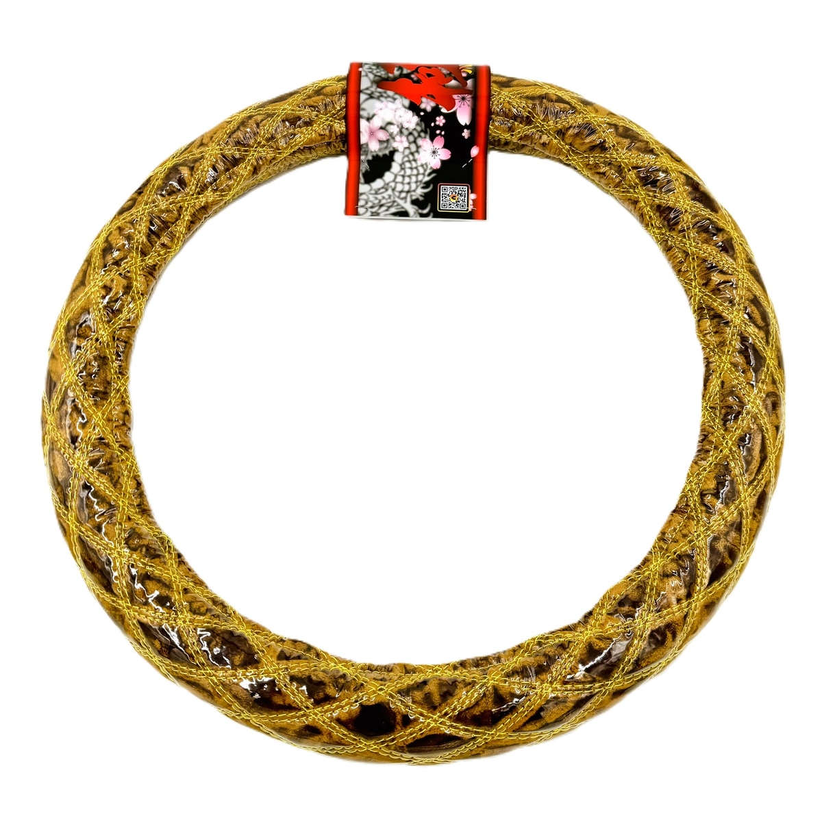 絆限定【ビニール付金華山ダブルステッチハンドルカバー2HL】（コスモスゴールド） 絆オリジナル【ビニール付金華山ダブルステッチハンドルカバー