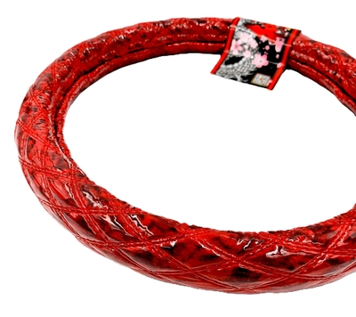 絆オリジナル【ビニール付金華山ダブルステッチハンドルカバー】ゴージャスな仕上がり♪（チンチラレッド）