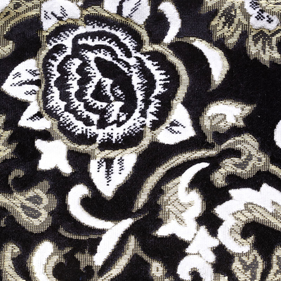 【金華山生地のみ　幅1300ｍｍ】１ｍ単位　切り売り（モンブランローズブラック）