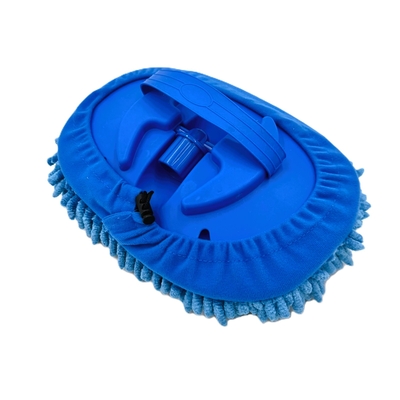 【洗車モップマイクロファイバーヘッドのみ】柔らかマイクロファイバー素材でボディに優しい♪手にも装着して使える２WAYタイプ！