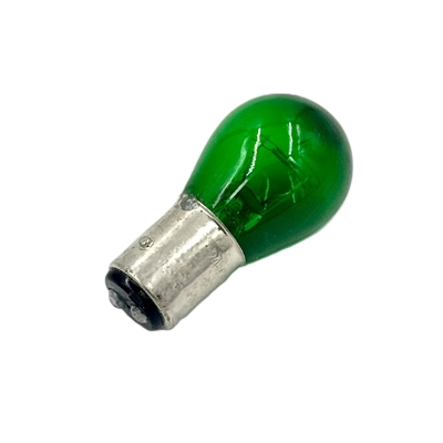 【ダブル球 　24V25/10W　BAY15d】180°段違いピン　おもにブレーキランプや2ｔ車のフォグランプに使用されている電球（グリーン）