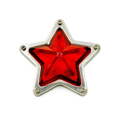 【５点止め星マーカー小　85ｍｍ　24Ｖ】さりげないオシャレ♪グリルに付けたり、工具箱に付けたり色んな場所のワンポイントに（オレンジ）