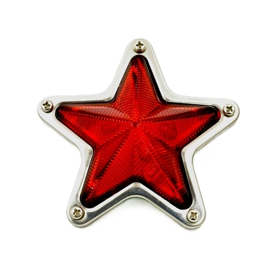 【５点止め星マーカー中　105ｍｍ　24Ｖ】さりげないオシャレ♪グリルに付けたり、工具箱に付けたり色んな場所のワンポイントに（オレンジ）