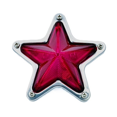 【５点止め星マーカー中　105ｍｍ　24Ｖ】さりげないオシャレ♪グリルに付けたり、工具箱に付けたり色んな場所のワンポイントに（ピンク）
