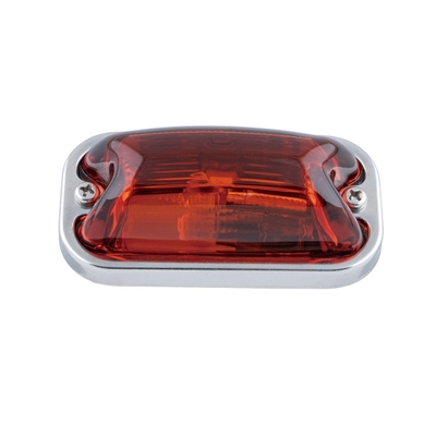 【角マーカー　24V】6W電球付き！前開き式ガラスレンズ仕様（紅茶）オレンジ