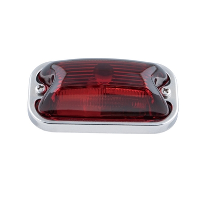 【角マーカー　24V】6W電球付き！前開き式ガラスレンズ仕様（レッド）