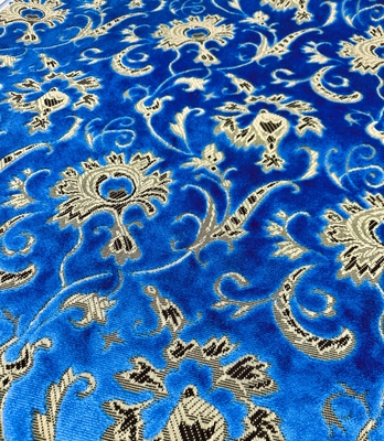 【金華山生地切り売り　反物幅1350ｍｍ】１ｍ単位　切り売り　内張りや小物製作用に（モンブランブルー）