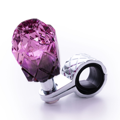 【ダイヤカットキルト柄ハンドルスピンナー】（スモーク/パープル）