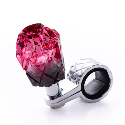 【ダイヤカットキルト柄ハンドルスピンナー】（スモーク/レッド）